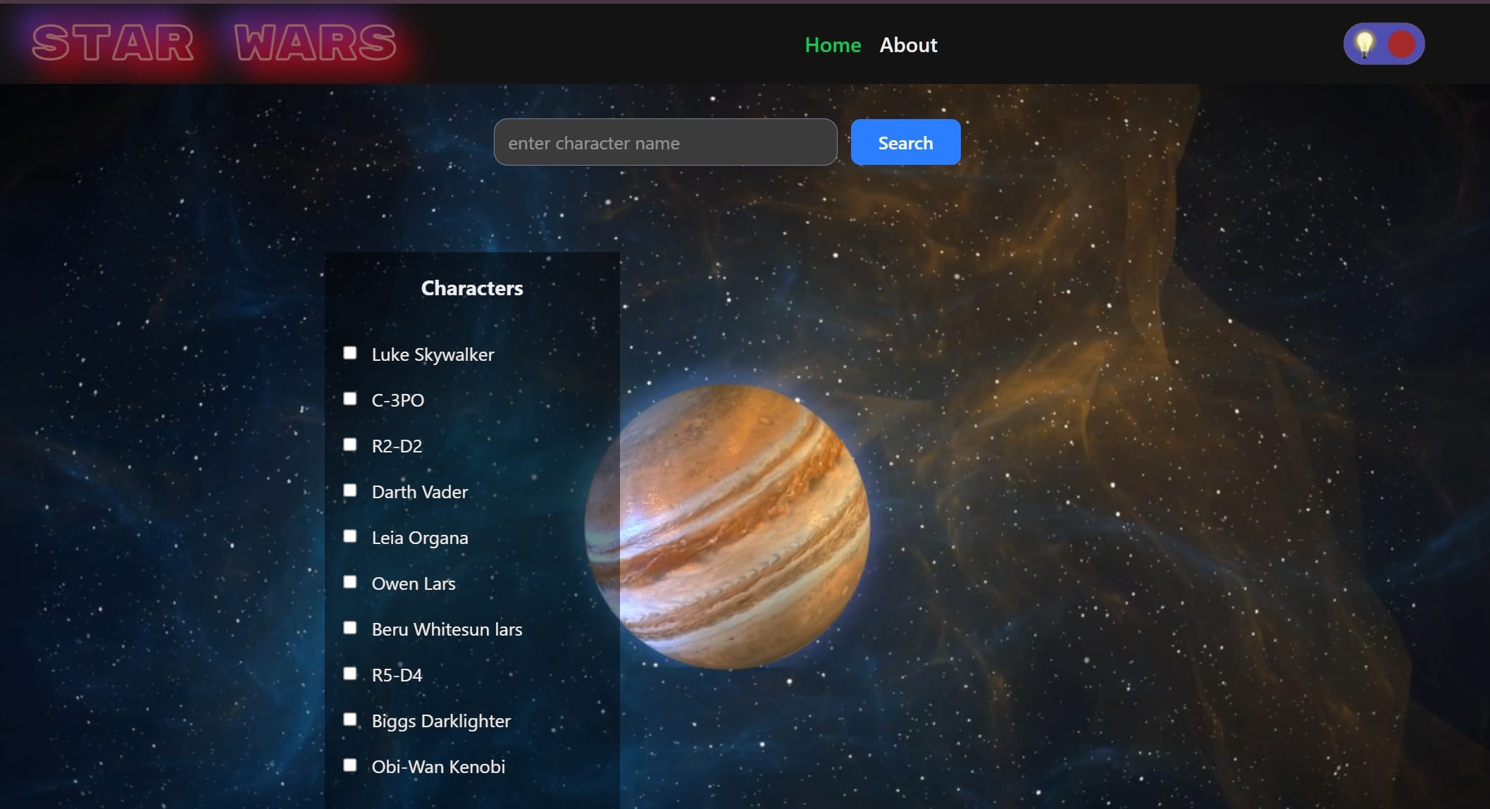 Star Wars app preview